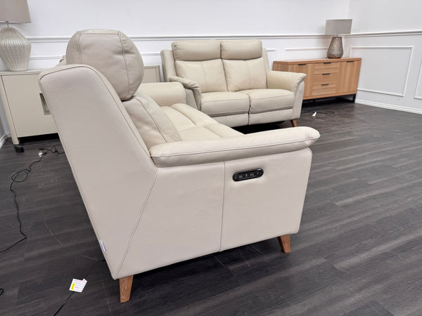La Z Boy Kenzie Leather 3 & 2 Seater Power Recliner Sofa Set