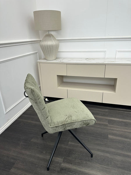 FV Saturn Green Fabric Swivel Dining Chair (Choose Quantity)