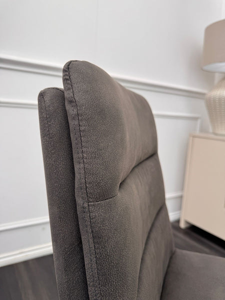 Njord Swivel Dining Chair Anthracite Grey Fabric (Choose Quantity)