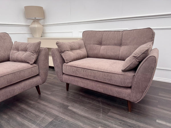 French Connection Zinc Mocha 4 Seater Sofa and Cuddle Loveseat Chair Sofa Set