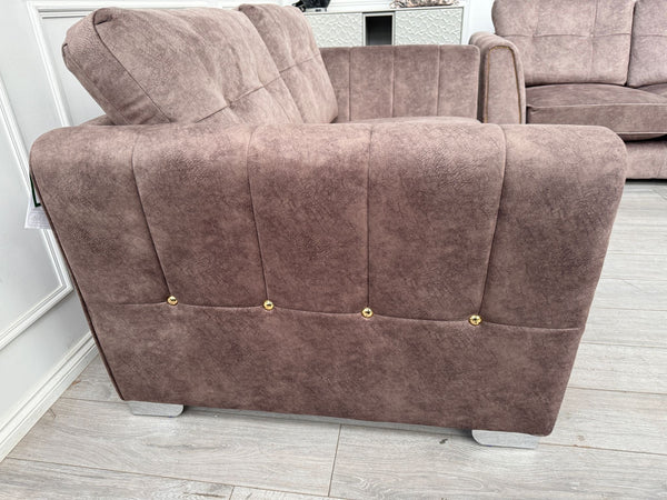 FURNITURE VILLAGE ARIANA 2+2 Seater Sofa Set Classic Back Dapple Chocolate
