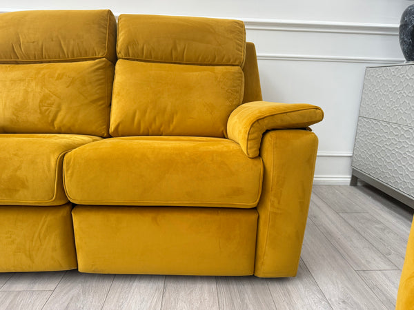 Thornbury/Harper 2+2 Seater Sofa Set Power Recliner Mustard RRP £7590