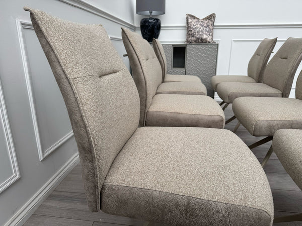 Furniture Village Mirage Taupe Beige Fabric Dining Chair (choose quantity)