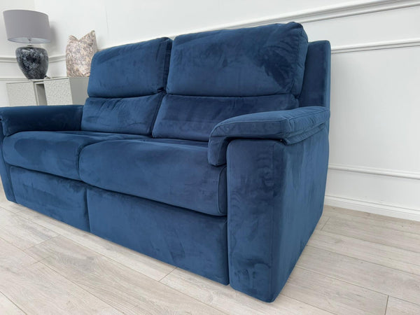 G Plan Harper Plush Indigo Premium Velvet Static 3 Seater + Armchair RRP £3,952