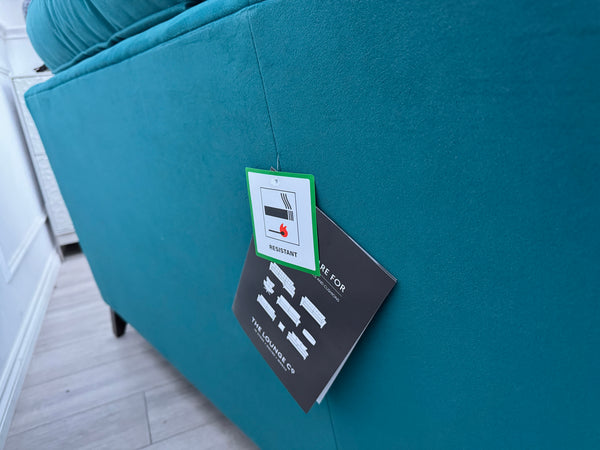 Lounge Co Romilly 4+4 Seater Sofas Teal Velvet Fabric