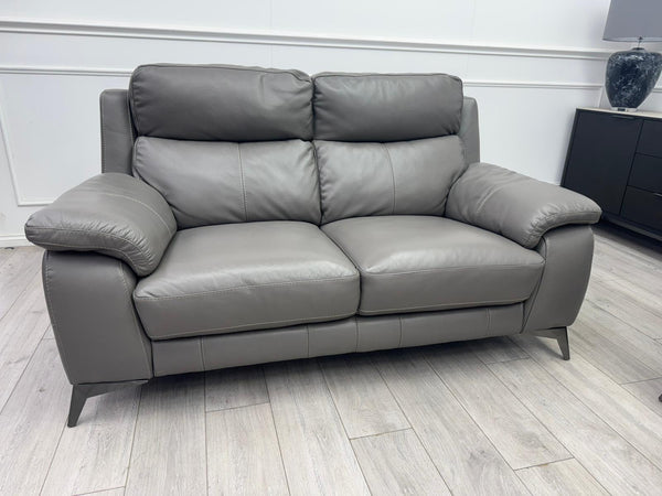 Missouri Grey Leather 3 & 2 Seater Power Recliner Sofa Set