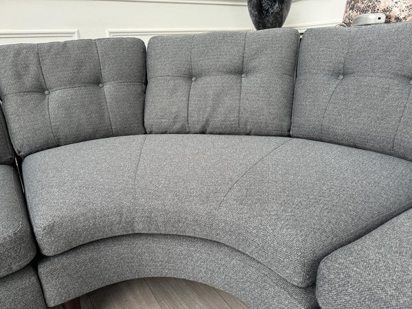 French Connection Grey Fabric Corner Sofa