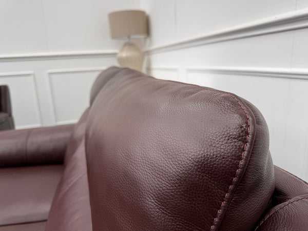 Brown Leather 3 & 2 Seater Static Sofa Set