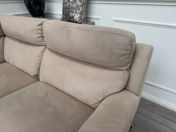 Contempo Static Corner Sofa In Beige Fabric