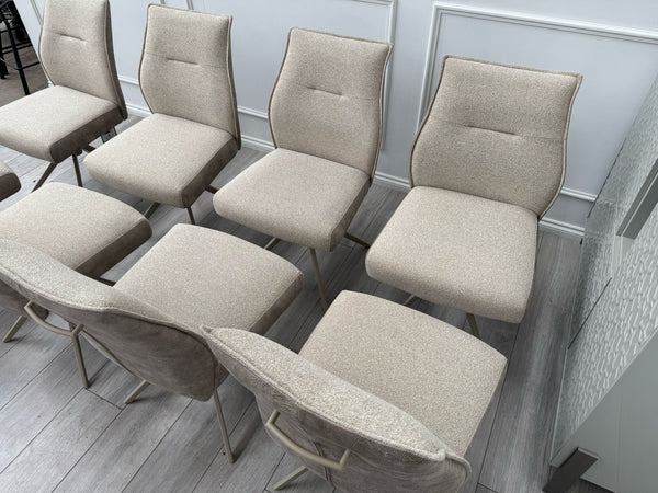 Furniture Village Mirage Taupe Beige Fabric Dining Chair (choose quantity)