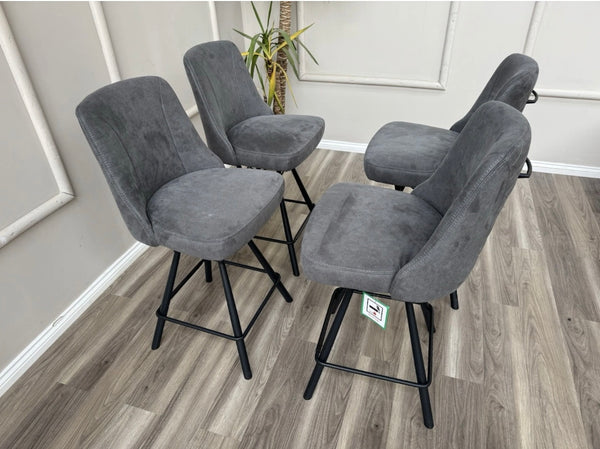 Detroit Anthracite Grey Swivel Bar Stool Contemporary Stylish Aesthetic Kitchen Stools