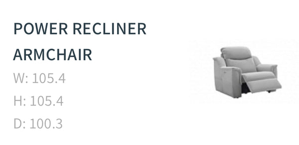 G Plan Firth Grey Leather Power Recliner Armchair