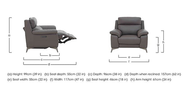 Contempo Beige Taupe Fabric Power Recliner armchair