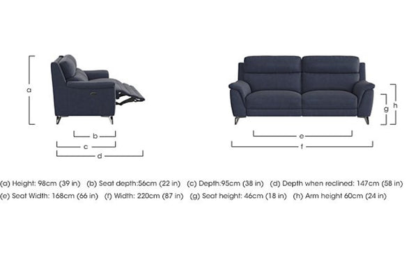 Pair of Contempo 3 Seater Grey Saddle Leather Sofa Set