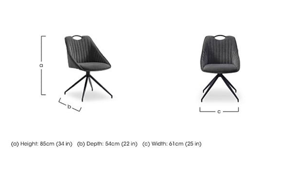 Jai Swivel Dining Chairs Rust Fabric Fluted Design Stylish Kitchen Chairs