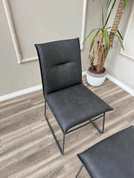 Maya Connubia Italian Design Faux Leather Dining Chairs - Grey Legs (Choose Quantity)