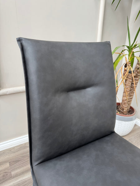 Maya Connubia Italian Design Faux Leather Dining Chairs - Grey Legs (Choose Quantity)