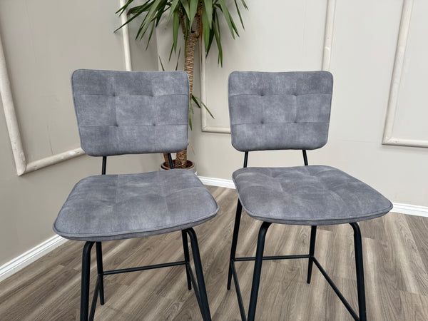 Toronto Silver Fabric Swivel Bar Stool Kitchen High Chairs