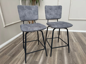 Toronto Silver Fabric Swivel Bar Stool Kitchen High Chairs