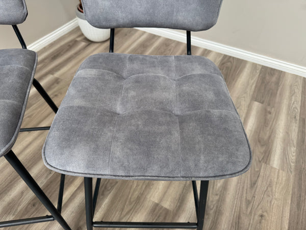 Toronto Silver Fabric Swivel Bar Stool Kitchen High Chairs