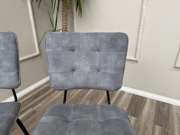 Toronto Silver Fabric Swivel Bar Stool Kitchen High Chairs