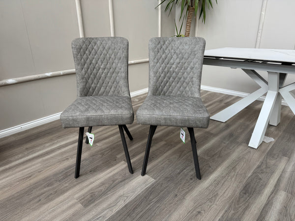 Earth Soft Faux Leather Contemporary Stylish Aesthetic Grey Dining Chair