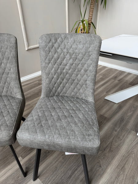 Earth Soft Faux Leather Contemporary Stylish Aesthetic Grey Dining Chair