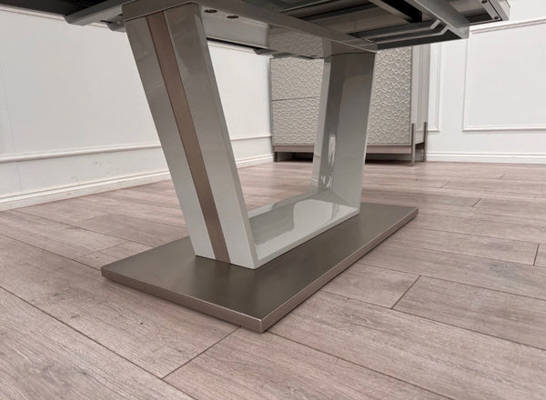 Grigio Large Extending Ceramic Dining Table Marble Top Effect 178-216cm