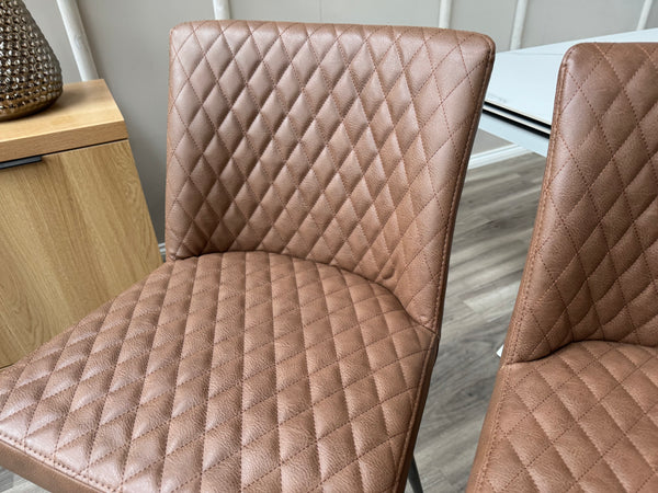 Earth Soft Faux Leather Contemporary Stylish Aesthetic Tan Bar Stool
