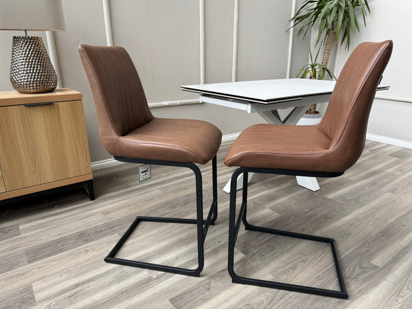 Terra Compact Bodahl Tan Faux Leather Contemporary Stylish Aesthetic Bar Stool