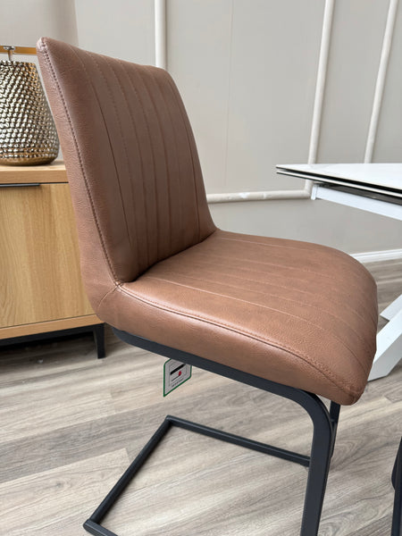 Terra Compact Bodahl Tan Faux Leather Contemporary Stylish Aesthetic Bar Stool
