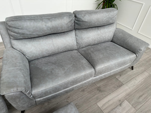 Contempo Grey 3 Seater Sofa + Armchair + Footstool RRP £3,785
