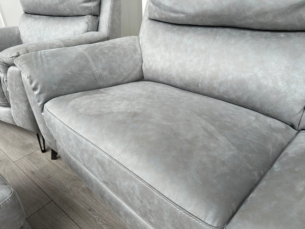 Contempo Grey 3 Seater Sofa + Armchair + Footstool RRP £3,785