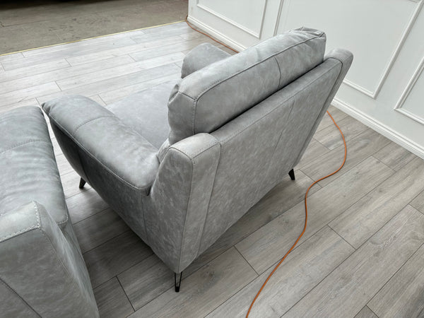 Contempo Grey 3 Seater Sofa + Armchair + Footstool RRP £3,785