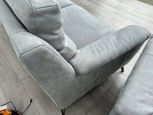Contempo Grey 3 Seater Sofa + Armchair + Footstool RRP £3,785