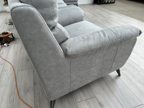 Contempo Grey 3 Seater Sofa + Armchair + Footstool RRP £3,785