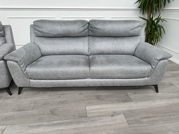 Contempo Grey 3 Seater Sofa + Armchair + Footstool RRP £3,785