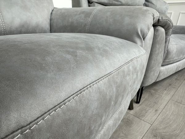 Contempo Grey 3 Seater Sofa + Armchair + Footstool RRP £3,785