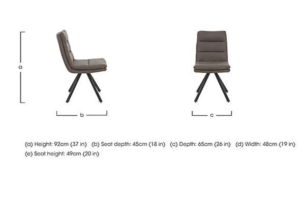 Njord Swivel Dining Chairs Sand Fabric Scandinavian Style Chair (Choose Quantity)