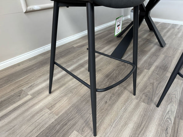 Ion Faux Leather Contemporary Stylish Aesthetic Charcoal Grey Bar Stool