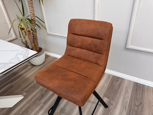 Njord Swivel Bar Stool Rust Fabric Scandinavian Style Kitchen High Chair (Choose Quantity)