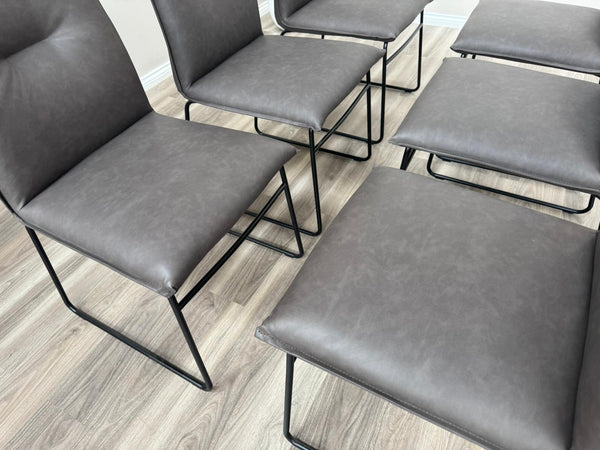 Maya Connubia Italian Design Faux Leather Dining Chairs - Black Legs (Choose Quantity)