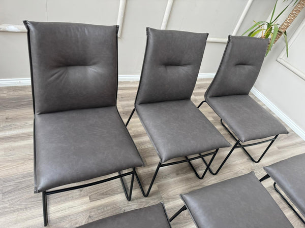 Maya Connubia Italian Design Faux Leather Dining Chairs - Black Legs (Choose Quantity)
