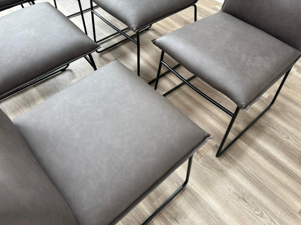 Maya Connubia Italian Design Faux Leather Dining Chairs - Black Legs (Choose Quantity)