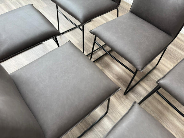 Maya Connubia Italian Design Faux Leather Dining Chairs - Black Legs (Choose Quantity)