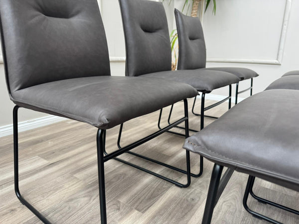 Maya Connubia Italian Design Faux Leather Dining Chairs - Black Legs (Choose Quantity)