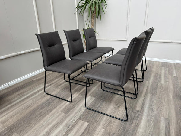 Maya Connubia Italian Design Faux Leather Dining Chairs - Black Legs (Choose Quantity)