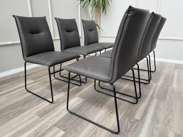 Maya Connubia Italian Design Faux Leather Dining Chairs - Black Legs (Choose Quantity)