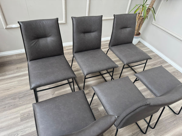 Maya Connubia Italian Design Faux Leather Dining Chairs - Black Legs (Choose Quantity)