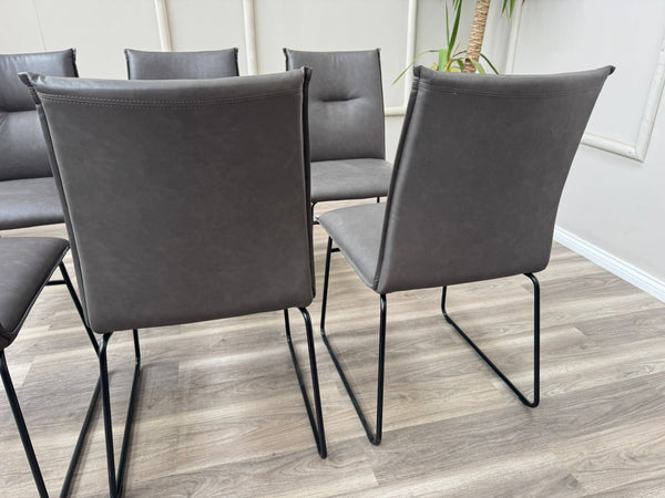 Maya Connubia Italian Design Faux Leather Dining Chairs - Black Legs (Choose Quantity)